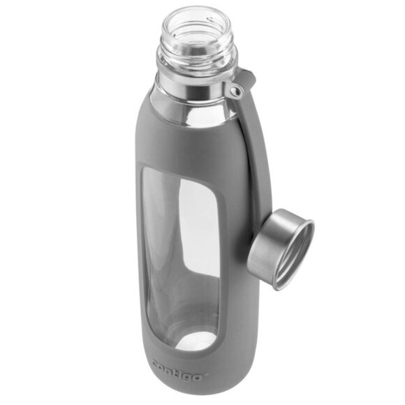 Contigo 20 oz Glass Bottle with Loop, Gray